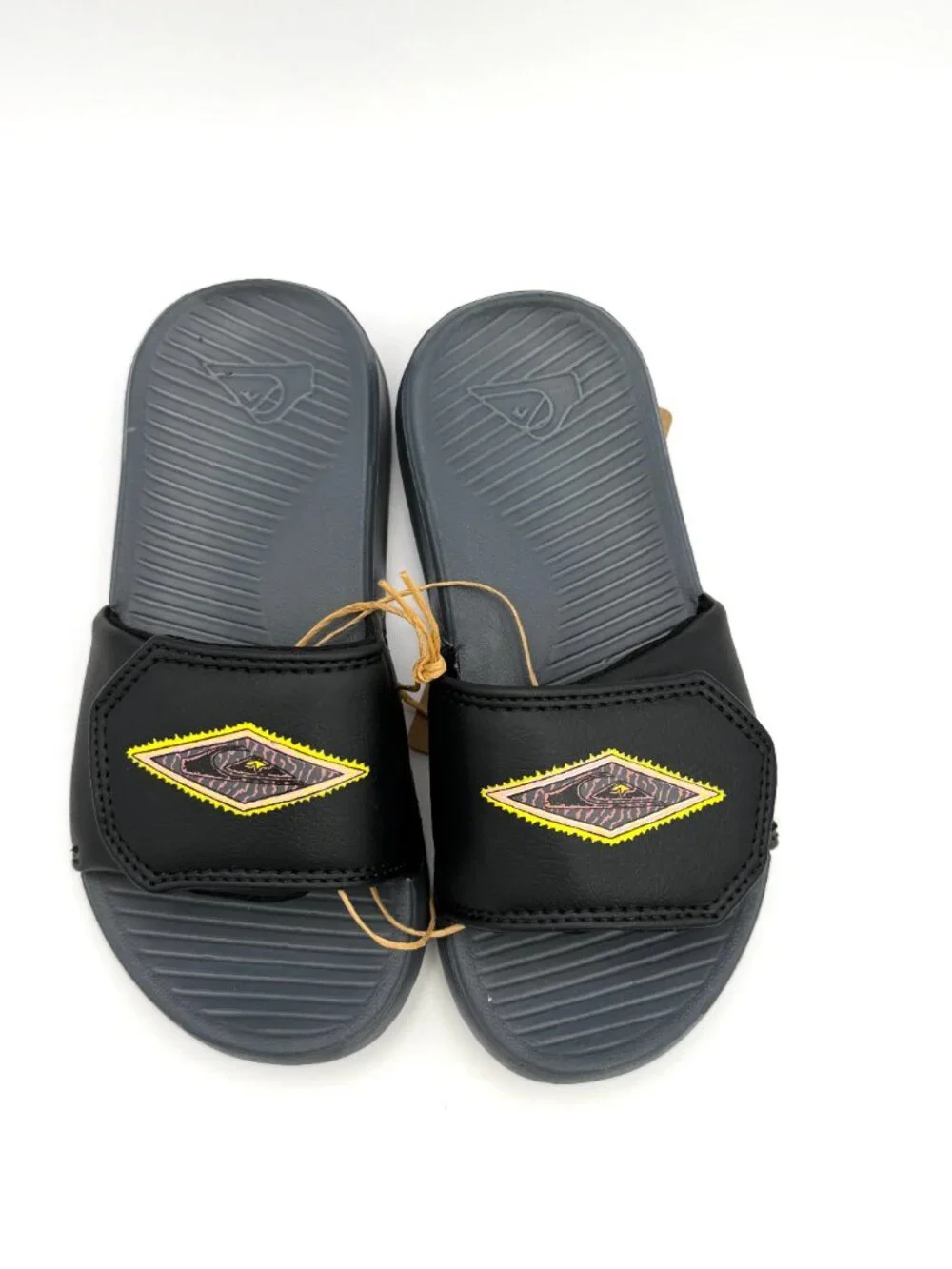 Quiksilver Bright Coast Adjust Boys Black Slide Sandals Little Kid US 11 NWT